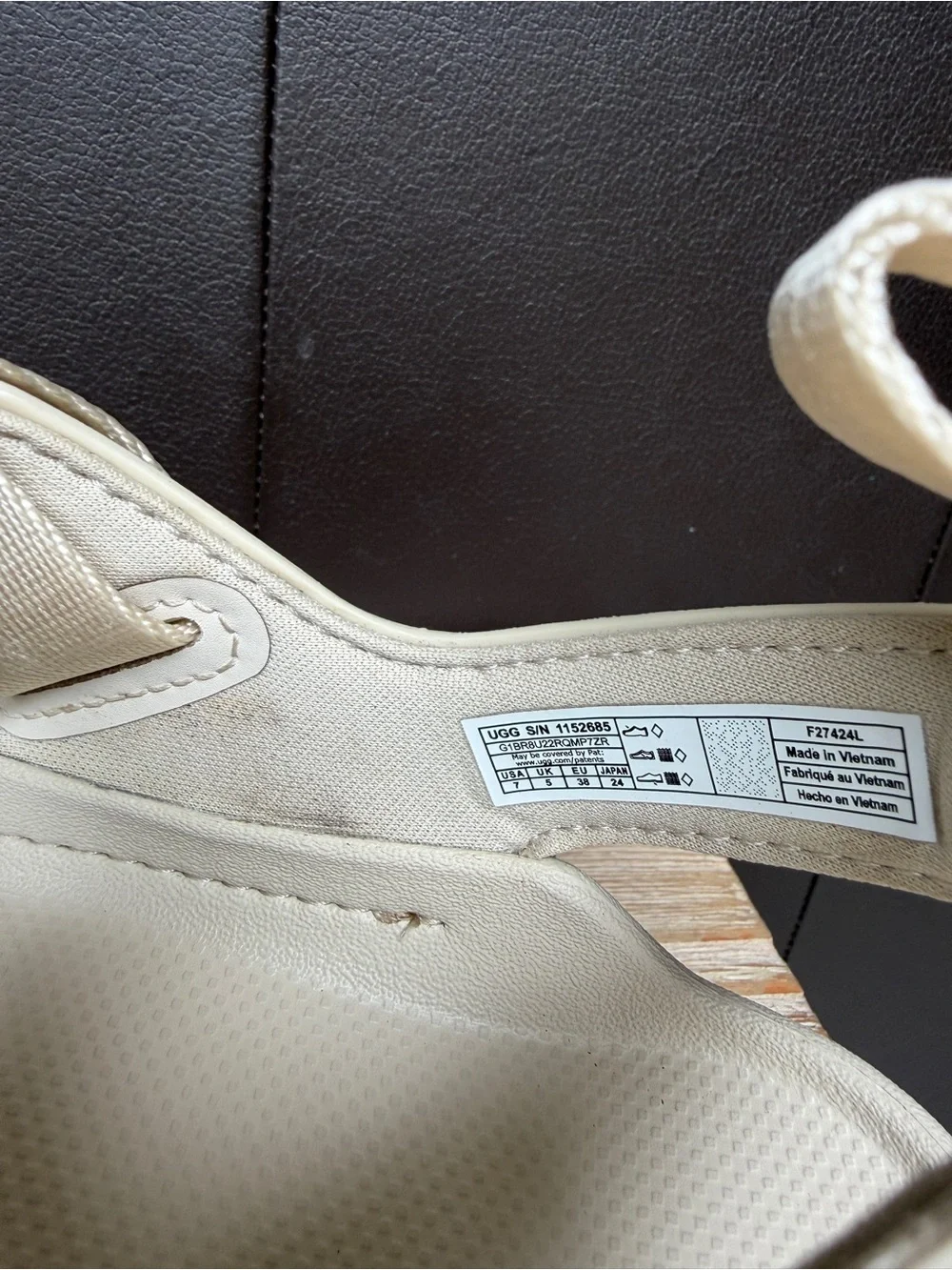 UGG Cream Platform Sandals with Adjustable Straps - Picture 14 of 14